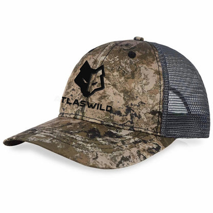 Atlas Wild Camo hat with Black Logo