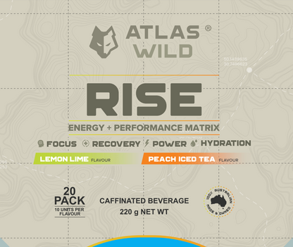 Rise Performance Mix - Peach Iced Tea and Lemon Lime