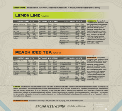 Rise Performance Mix - Peach Iced Tea and Lemon Lime