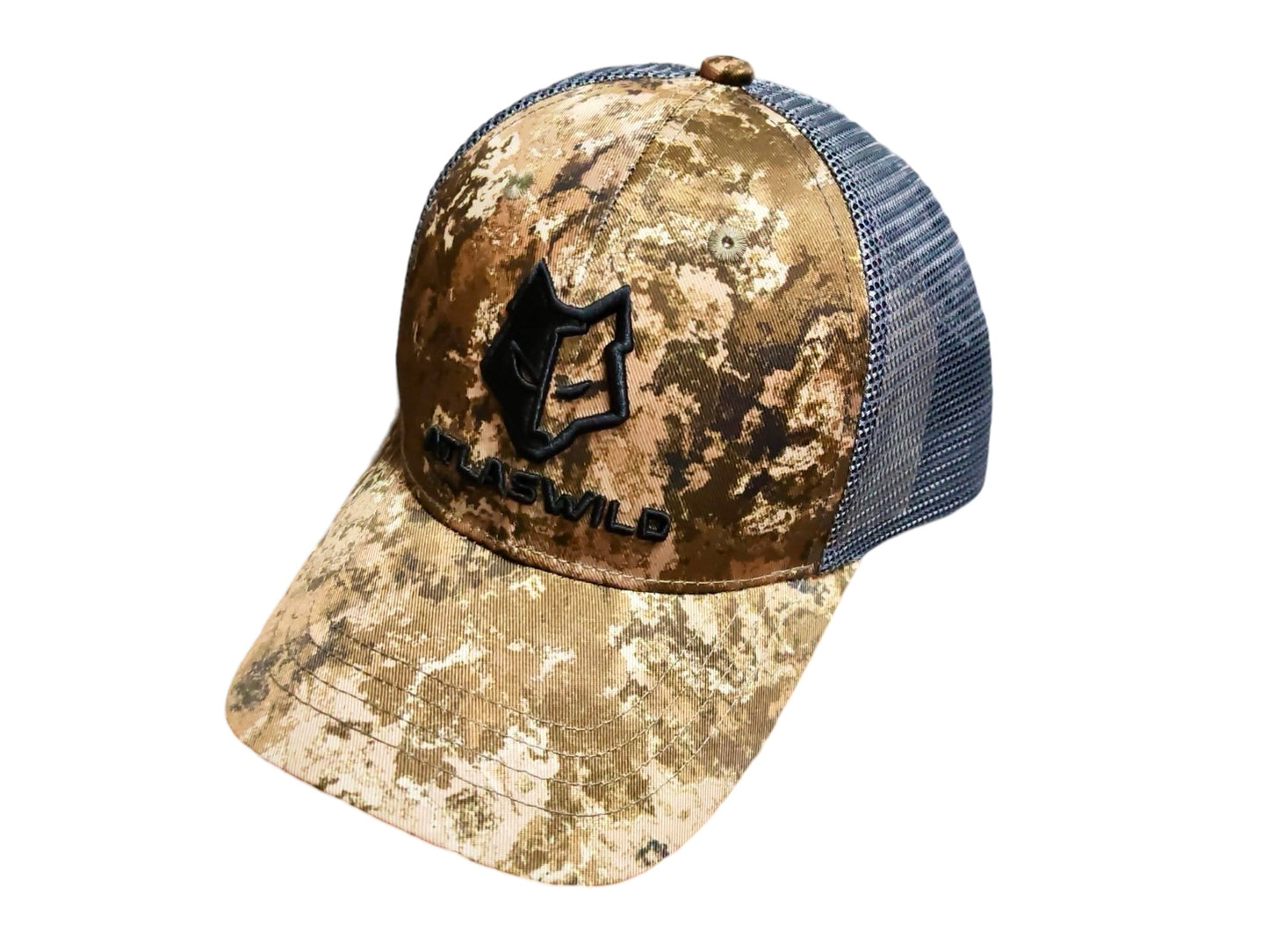 Atlas Wild Camo hat with Black Logo